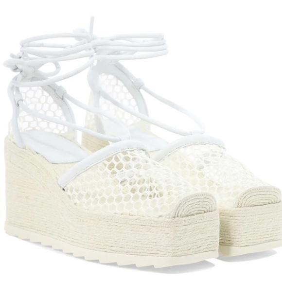 Bottega Veneta Square Toe Wedge Sandals - Picture 1 of 5
